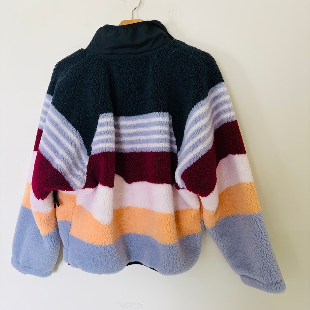 NWOT $198 Free People Hit the Slopes Printed Fleece Jacket S - Picture 6 of 11